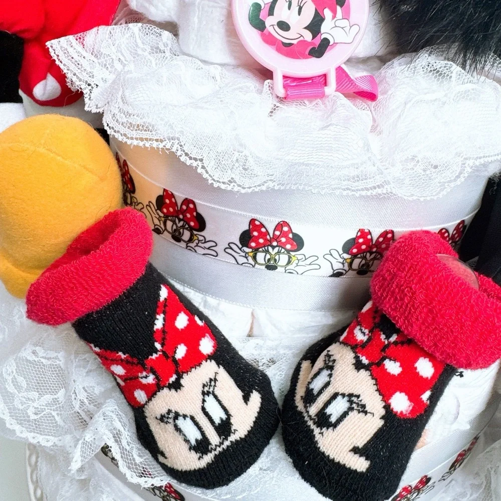 Minnie Mouse Diaper Cake, Baby Shower Gift
